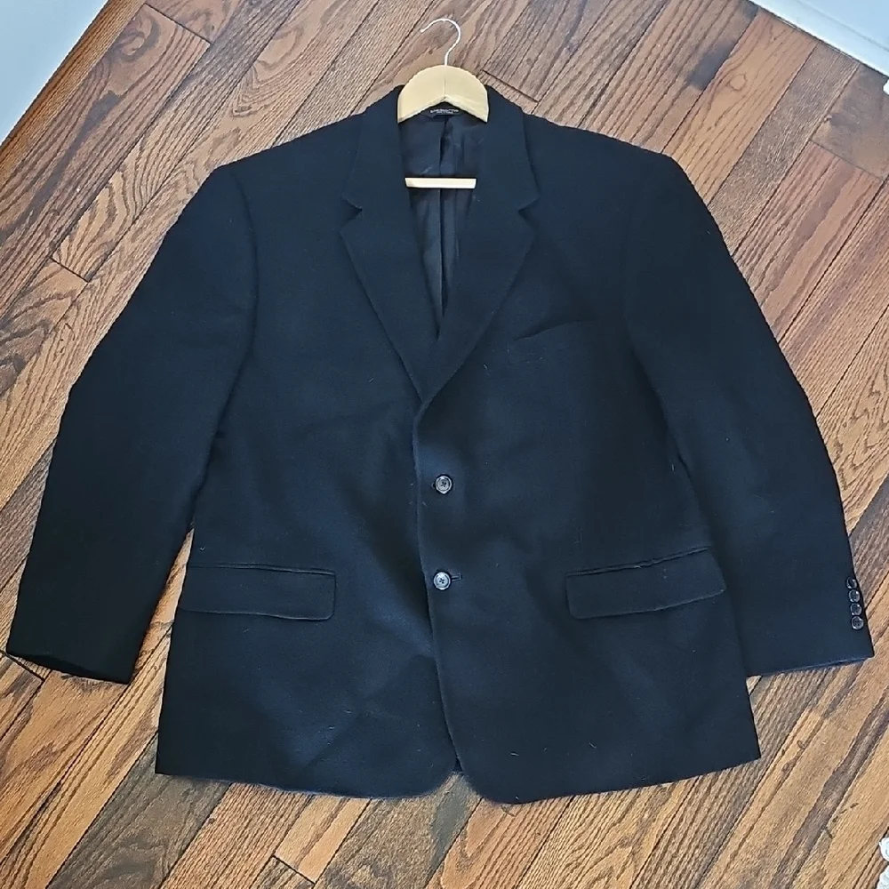 CLAIBORNE 100% Camelhair Men's Black‎ Sports Coat Size 46